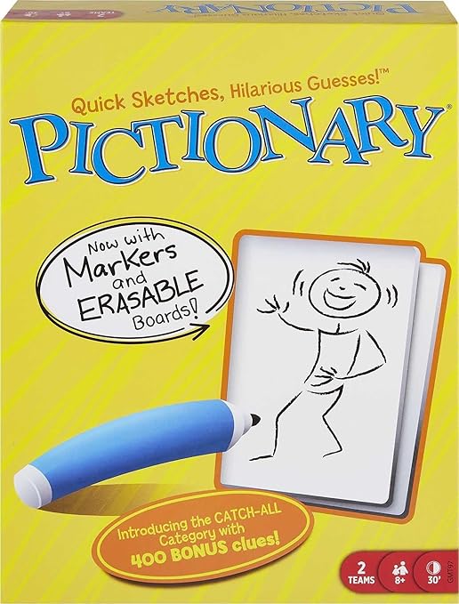 Mattel Games Pictionary Board Game A" Drawing Game for Families & Game Night