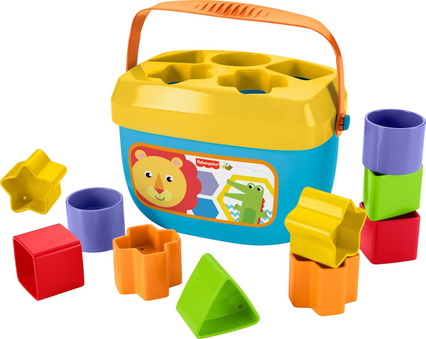 Fisher-Price Infant Toy Set Babys First Blocks 10 Shapes and Rock-a-Stack Ring Stacking
