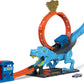 Hot Wheels City T-Rex Chomp Down Track Set A" 1:64 Scale Vehicle Stunt Action to Knock Out the Dinosaur – 1