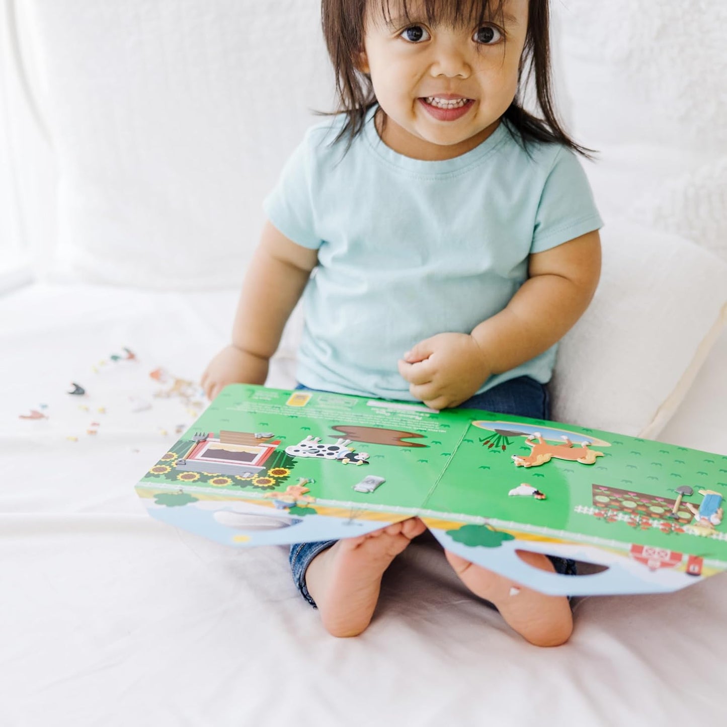 Melissa & Doug Melissa Doug Puffy Sticker - On the Farm - 52 Reusable 2 Fold-Out Scenes -