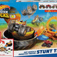 Hot Wheels Toy Monster Trucks Playset Tire-Shaped Case Transforms into Race Course 3 Trucks & 4 Cars in 1:64 Scale Stunt Tire (Amazon Exclusive) – 3