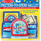 Melissa & Doug Pretend-to-Spend Wallet A" 45-Piece Play Money Set (Blue) – 45