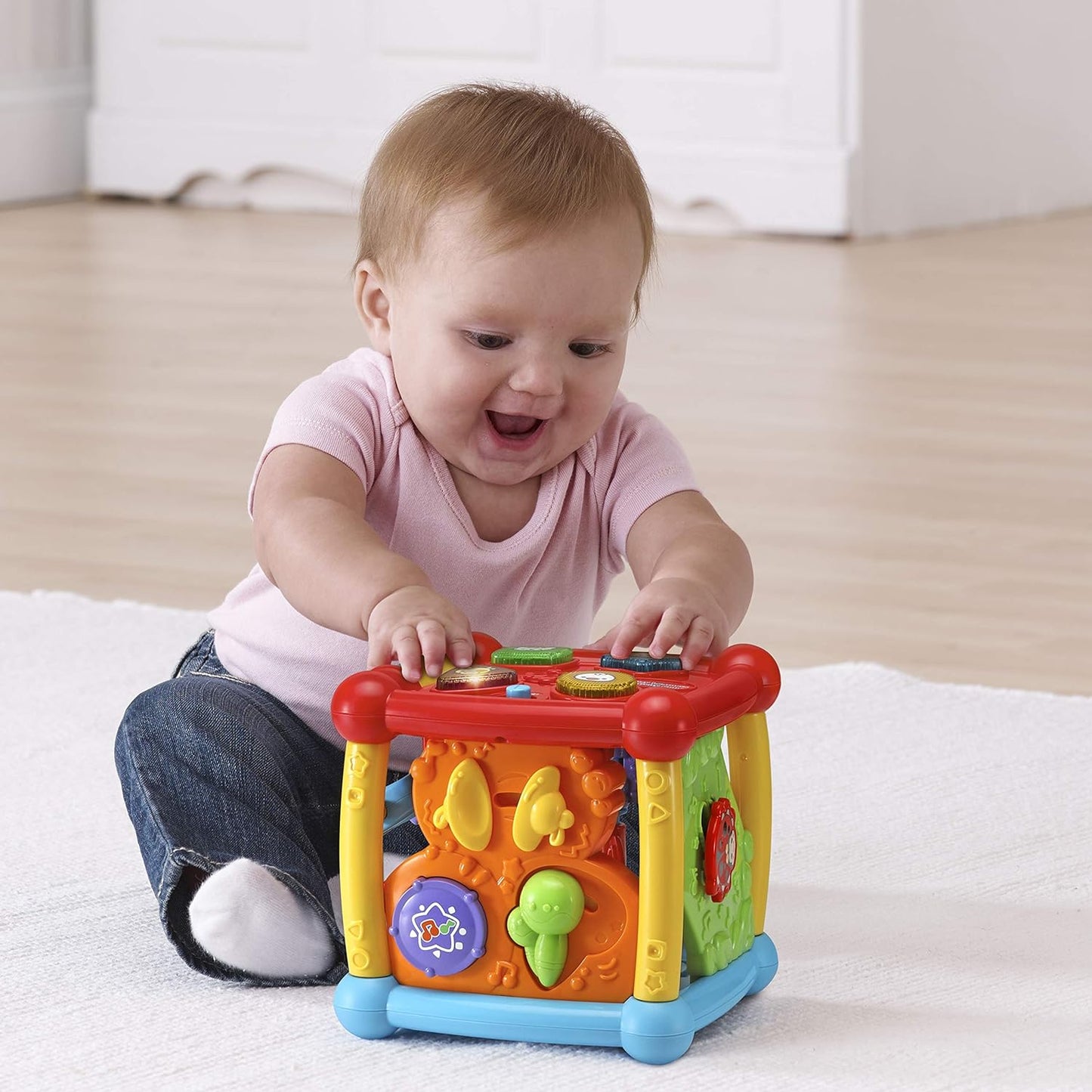 VTech Busy Learners Activity Cube Frustration Free Packaging