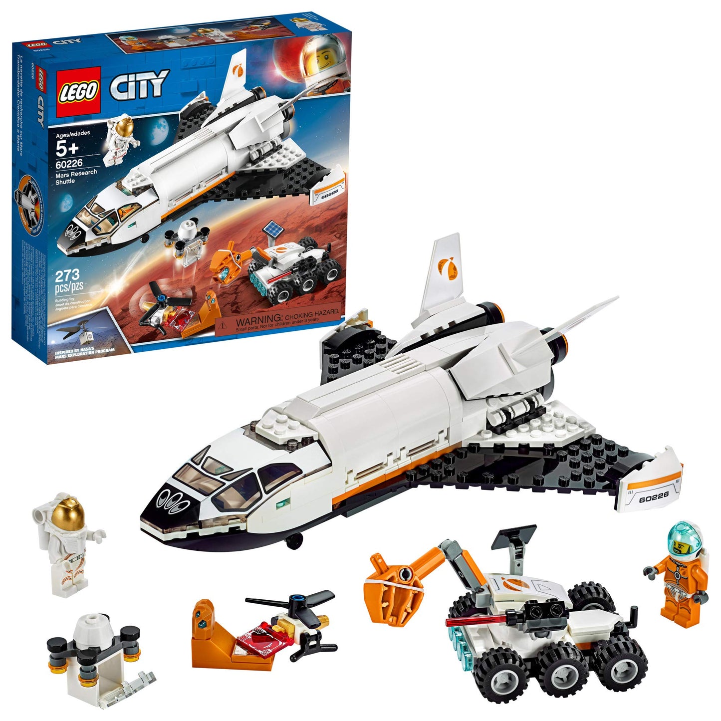 LEGO City Space Mars Research Shuttle 60226 Space Shuttle Toy Building Kit (273 Pieces) – 60226