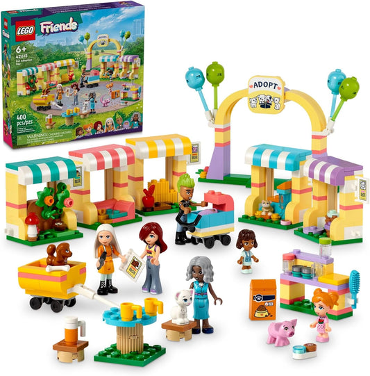 LEGO Friends Pet Adoption Day Toy Animal Set Pretend Play for Girls and Boys Aged 6 Years