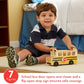 Melissa & Doug Wooden School Bus Toy Set A" Classic Pretend Play with 7 Figures – 7