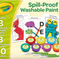 Crayola Spill Proof Paint Set 8ct Washable Toddler Paint Kit Includes Brushes Pots