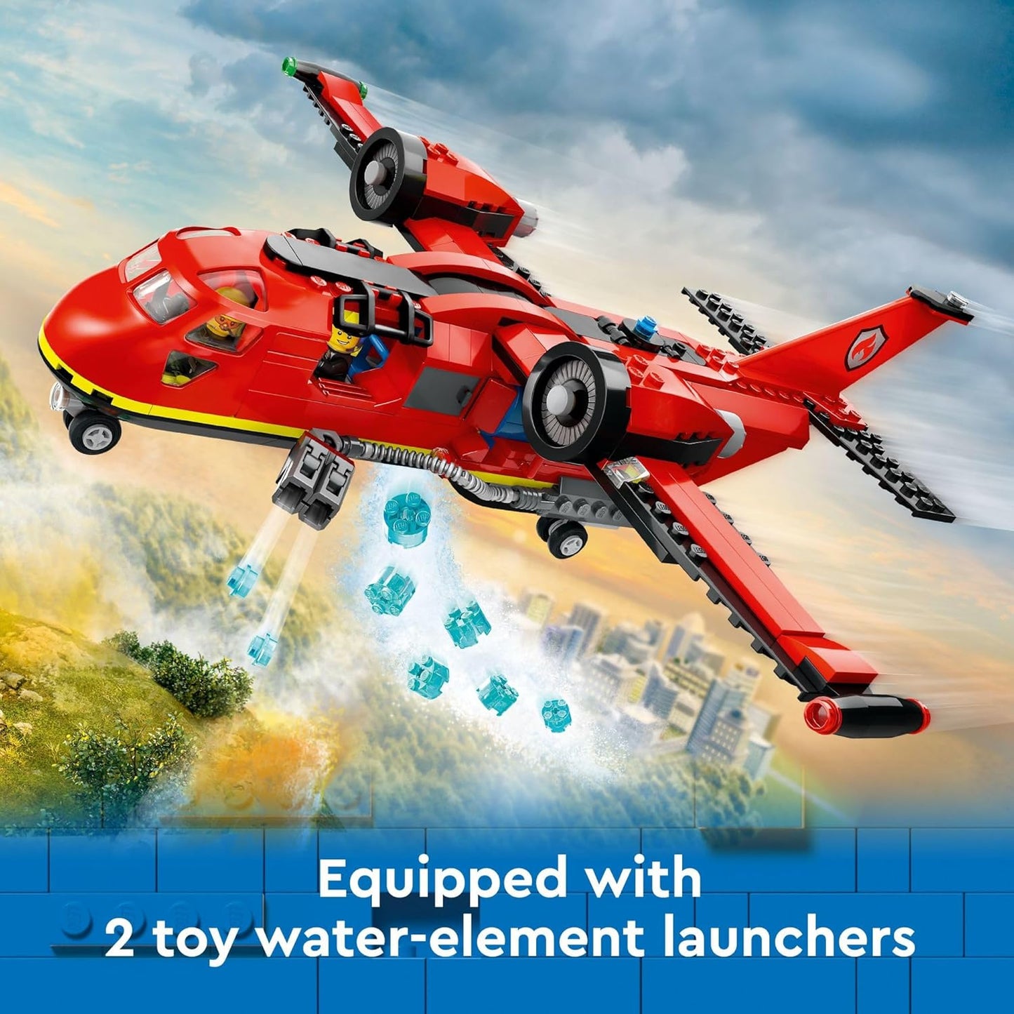 LEGO City Fire Rescue Plane Toy for and of Firefighter Fun Birthday for Boys and Girls