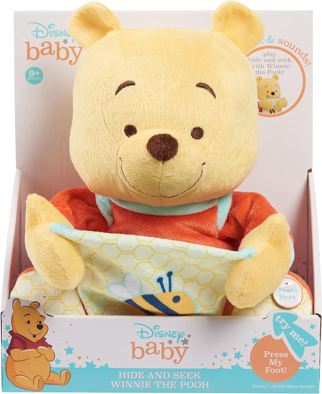 Just Play Disney Baby Hide-and-Seek Winnie The Pooh Interactive Plush Officially Licensed Kids Toys for Ages 09Month by – 09
