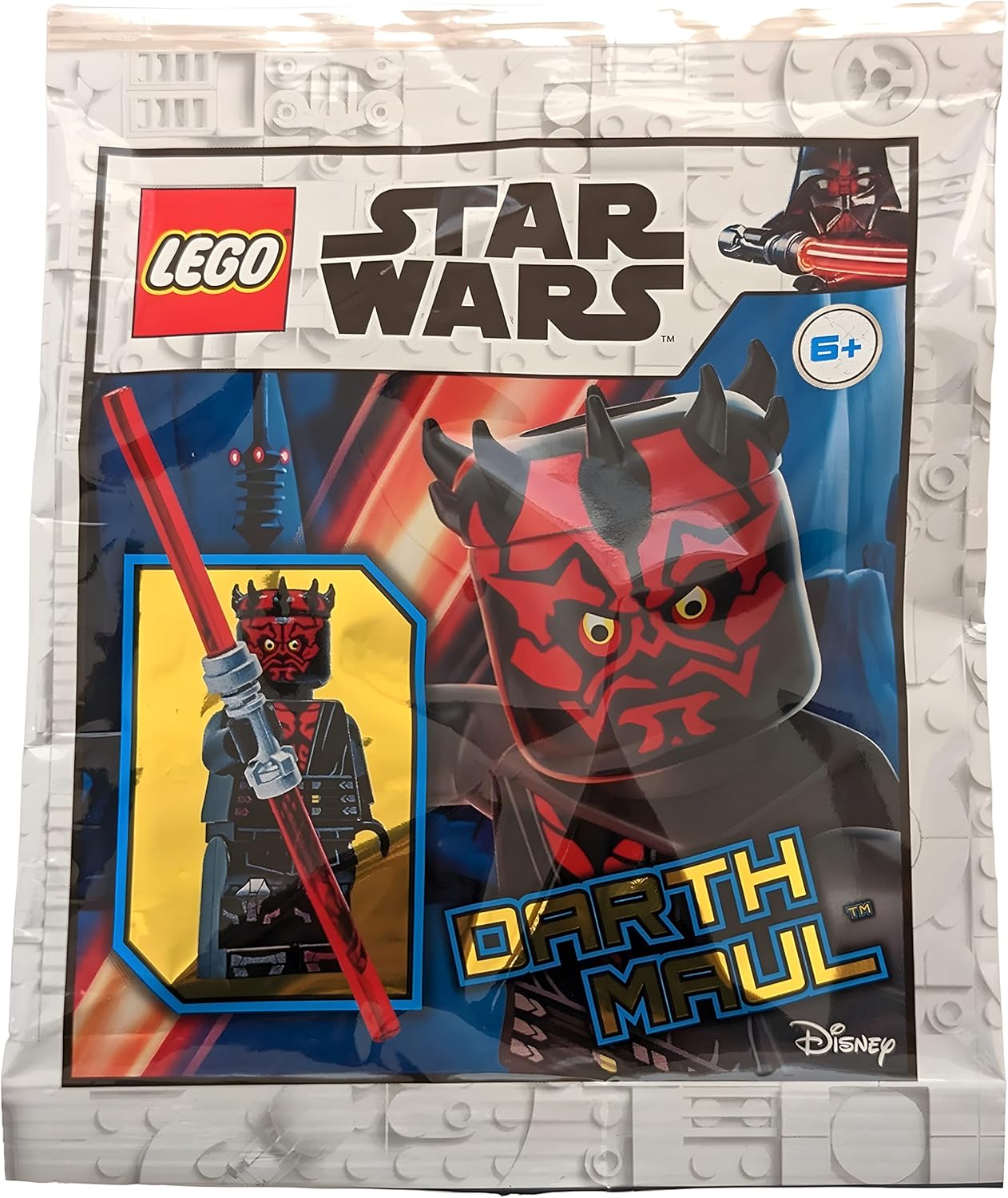 Lego Star Wars Darth Maul Minifigure with Double-Sided Lightsaber