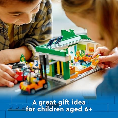 LEGO My City Grocery Store 60347 Building Toy Set for Girls Boys and Ages 6 404 Pieces
