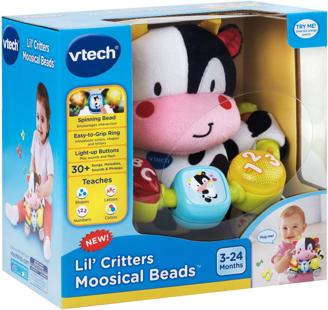VTech Lil' Critters Moosical Beads A" Black & White Musical Baby Toy