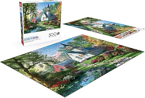 Buffalo Games Buffalo - Dominic Davison - Little White Chapel - 500 Piece Jigsaw Puzzle