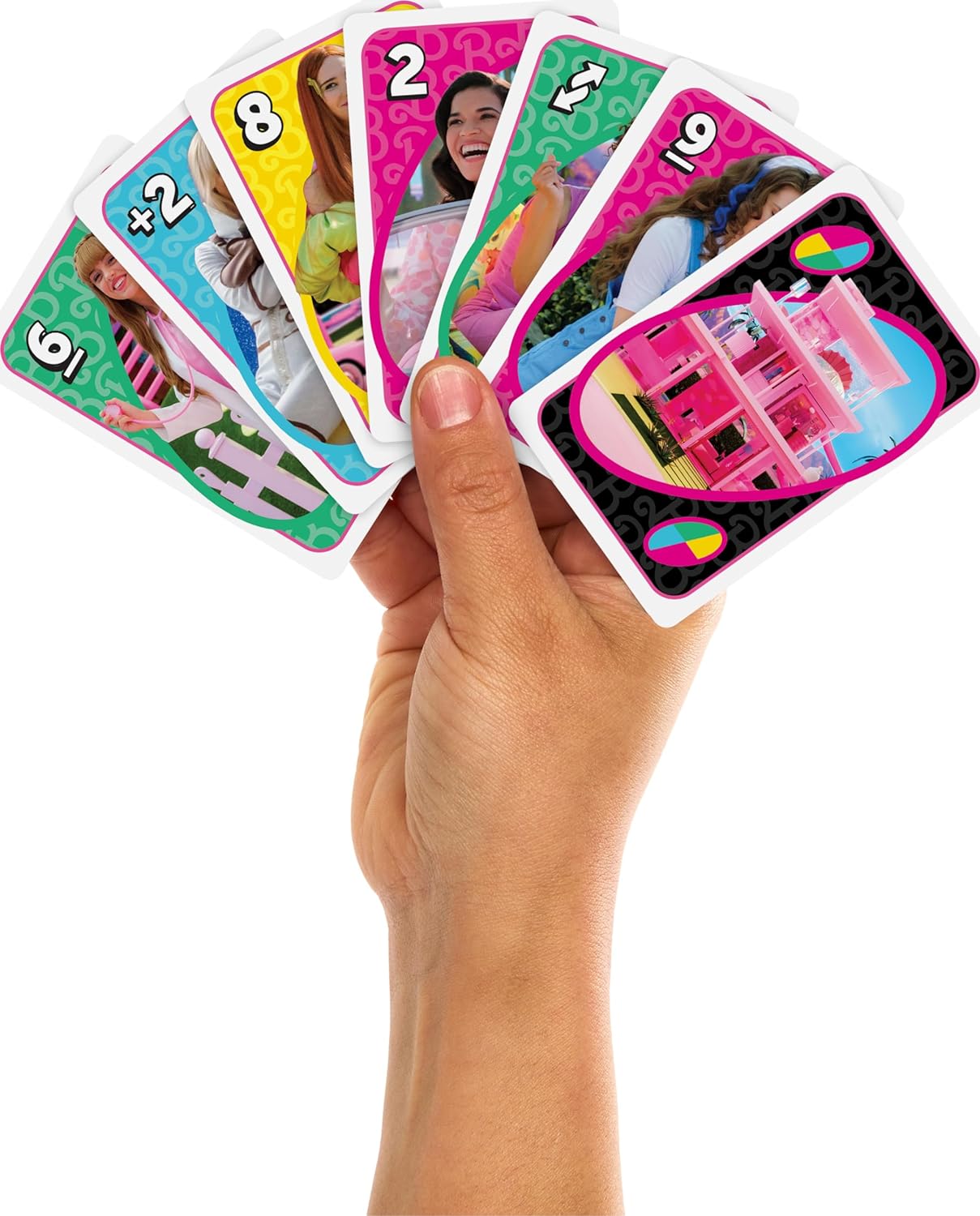 Mattel UNO Barbie The Movie A" Card Game with Movie Characters & Special Rules Fun for 2-10 Players – 2