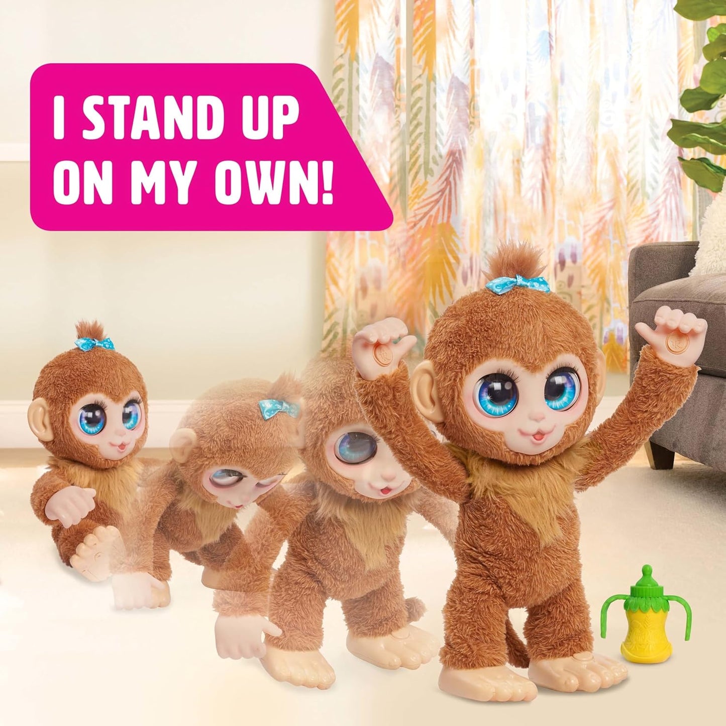 Just Play furReal Peanut The Playful Monkey Interactive Toy 15-inch Realistic Plush