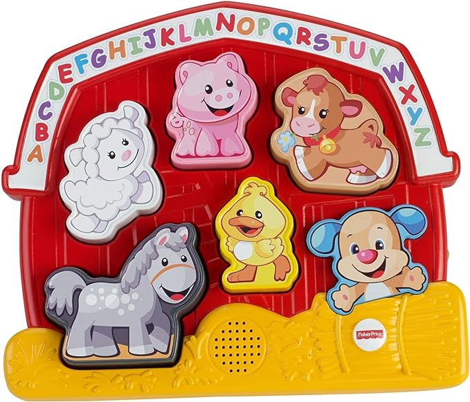 Fisher-Price Toddler Shape Sorting Toy Laugh Learn Farm Animal Puzzle