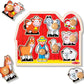 Melissa & Doug Melissa Doug Farm Animals Jumbo Knob Wooden Puzzle