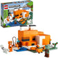 LEGO Minecraft The Fox Lodge House 21178 Animal Toys with Drowned Zombie Figure Birthday Gift for Grandchildren Kids Boys and Girls Ages 8 and Up – 21178