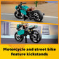 LEGO Creator 3-in-1 Vintage Motorcycle Set 31135 A" Build Classic Motorcycle Street Bike – 3