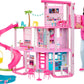 Barbie DreamHouse Playset A" 75+ Pieces 3-Story Dollhouse with Pool Slide Pet Elevator & Puppy Play Areas – 75