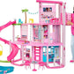 Barbie DreamHouse Playset A" 75+ Pieces 3-Story Dollhouse with Pool Slide Pet Elevator & Puppy Play Areas – 75