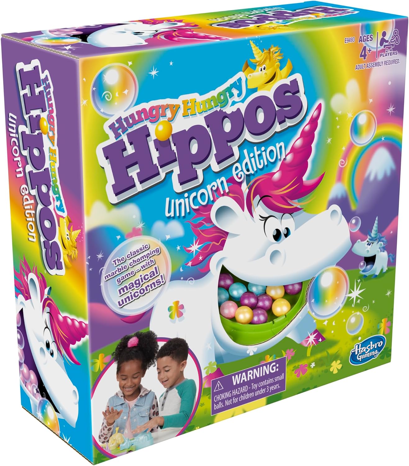 Hasbro Gaming Hungry Hippos Unicorn Edition Pre-School Board Game for 2-4 Players Amazon