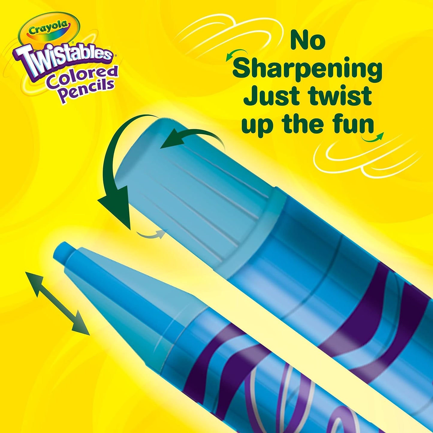 Crayola Twistables Colored Pencils (24ct Pack of 2) AA"A No Sharpening Vibrant Colors – 24