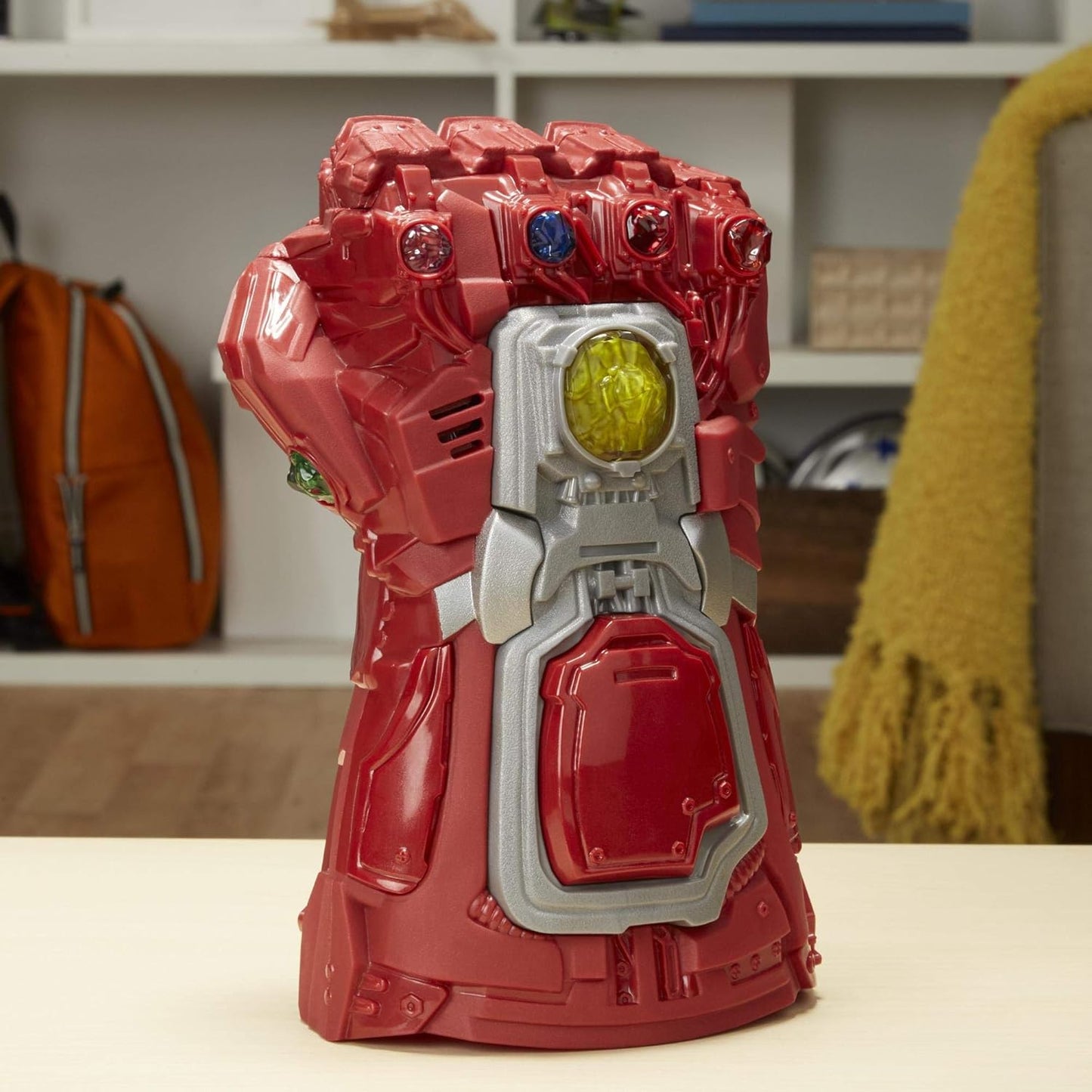 Marvel Studios Avengers Endgame Red Infinity Gauntlet Electronic Fist Roleplay Toy Lights