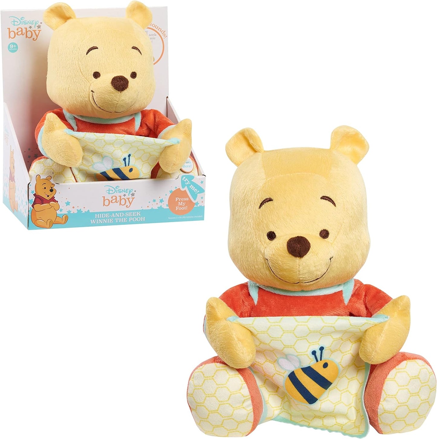 Just Play Disney Baby Hide-and-Seek Winnie The Pooh Interactive Plush Officially Licensed Kids Toys for Ages 09Month by – 09