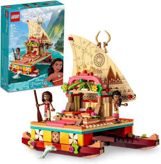 LEGO Disney Princess Moana's Wayfinding Boat Building Toy 43210 Disney Princess Toy Set with Moana and Sina Mini-Doll