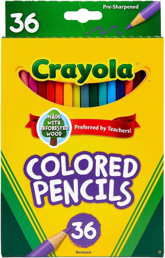 Crayola Colored Pencils 36ct Pencils Set Arts Crafts Supplies Coloring Book Pencils Gifts