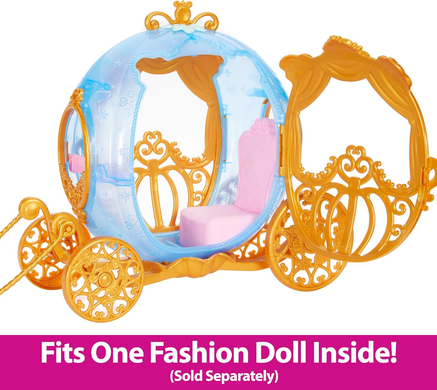 Mattel Disney Princess Cinderellas Rolling Carriage Fashion Doll