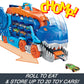 Hot Wheels City Ultimate T-Rex Transporter A" Dinosaur Hauler for 20+ Cars Transforms with Lights & Sounds – 20