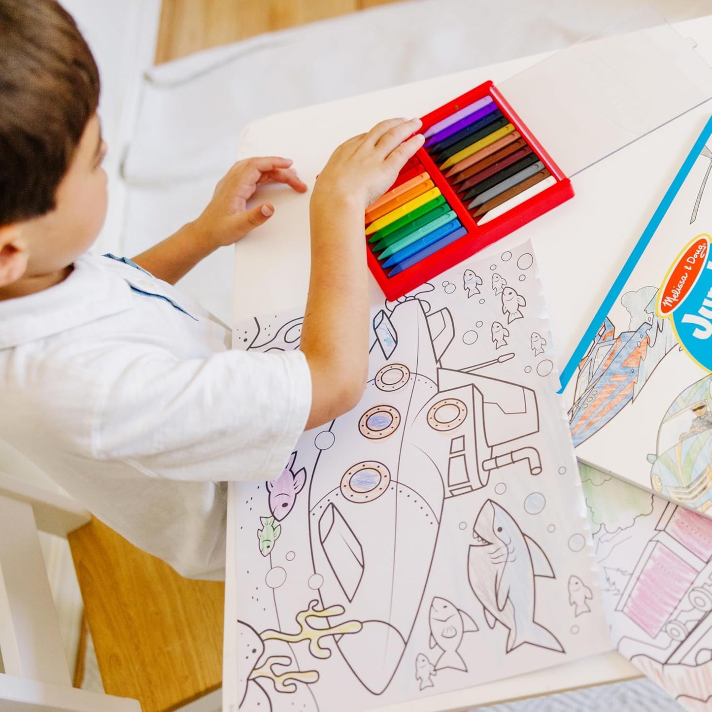 Melissa & Doug Jumbo Coloring Pad: Vehicles A" 50 Pages of 11-Inch x 14-Inch Paper – 50