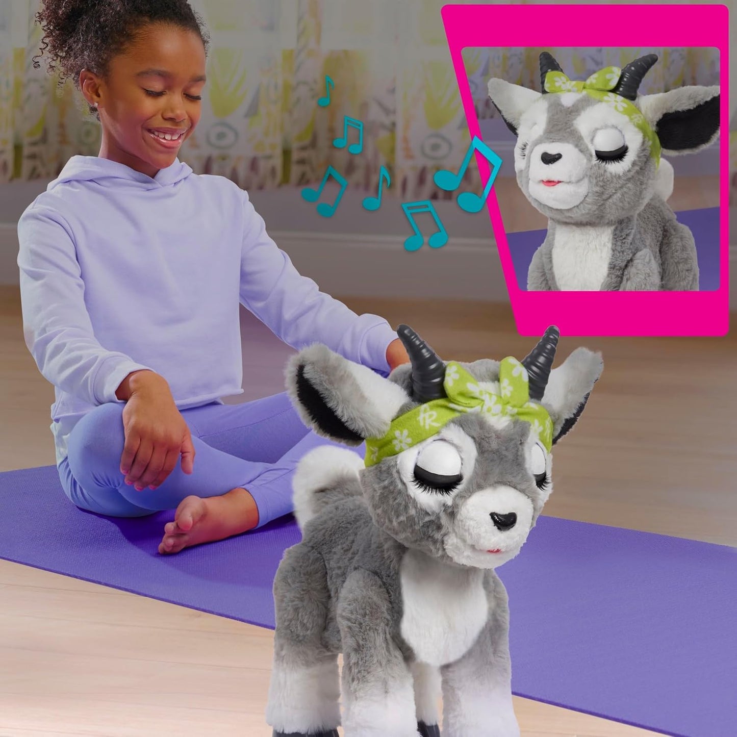 Just Play furReal Daisy The Yoga Goat Interactive Toy 11-inch Realistic Plush