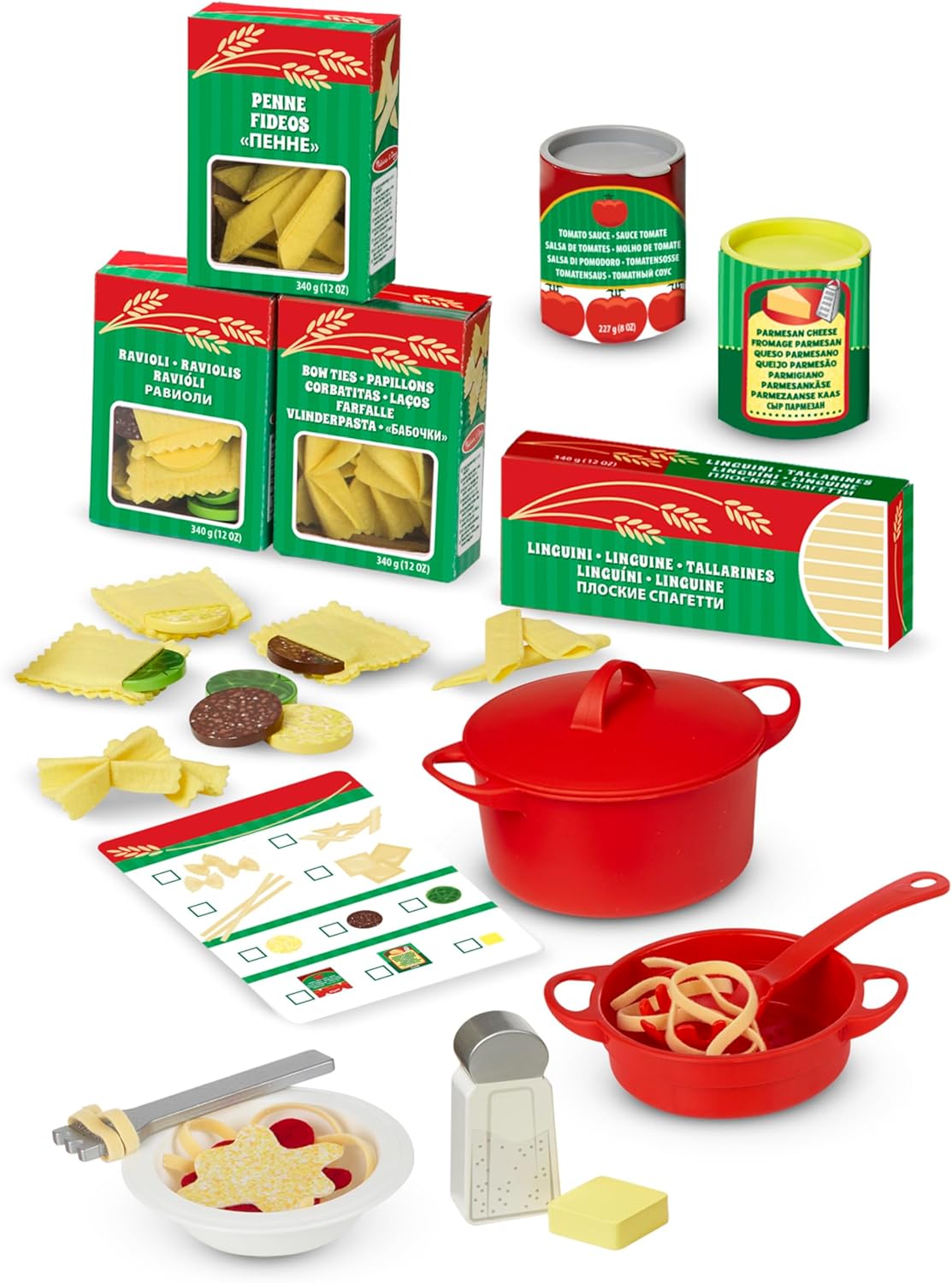 Melissa & Doug Prepare & Serve Pasta Set A" Fun Pretend Play Food