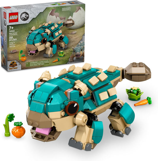 LEGO Jurassic World Baby Bumpy Ankylosaurus Dinosaur Toy for Camp Cretaceous and Aged 7 Plus Fun Build-a-Dinosaur Jurassic Park Toy for Boys and Girls Animal Toy Playset