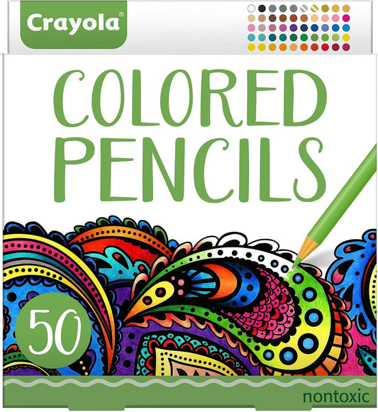 Crayola Colored Pencils For Adults 50ct Colored Pencil Set for Adult Coloring Coloring