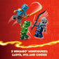 LEGO NINJAGO Lloyd's Elemental Power Mech Customizable Battle Toy with 3 Ninja Action Figures Adventure Playset