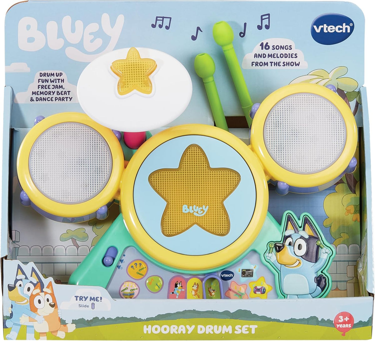 Bluey Toy Instruments VTech Bluey Hooray Drum Set – Fun Musical Toy for Kids – Canada's Toy hub