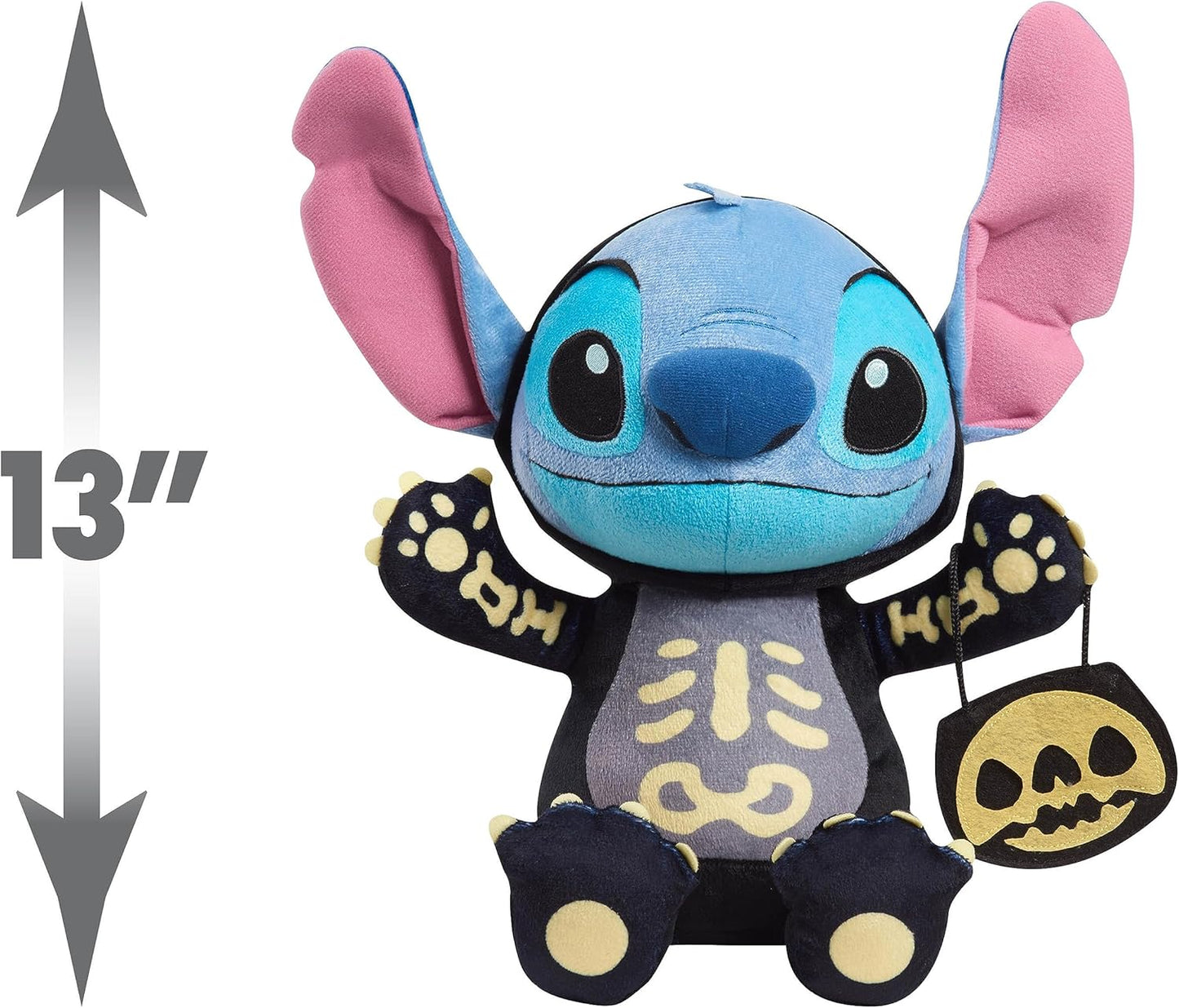 Just Play Disney Seasonal Stitch Skeleton Plush A" 15-Inch Halloween Stuffed Animal – 15
