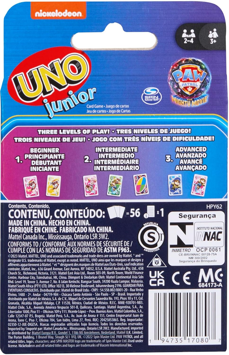 Mattel Games Mattel UNO Junior Paw Patrol The Mighty Movie Card Game