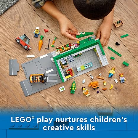 LEGO My City Grocery Store 60347 Building Toy Set for Girls Boys and Ages 6 404 Pieces