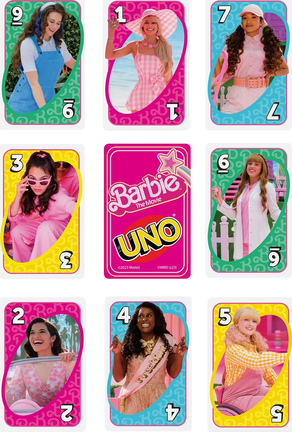 Mattel UNO Barbie The Movie A" Card Game with Movie Characters & Special Rules Fun for 2-10 Players – 2