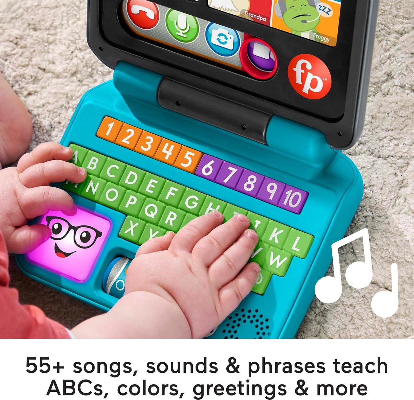 Fisher-Price Baby Toddler Toy Laugh Learn Let's Connect Laptop Pretend Computer with
