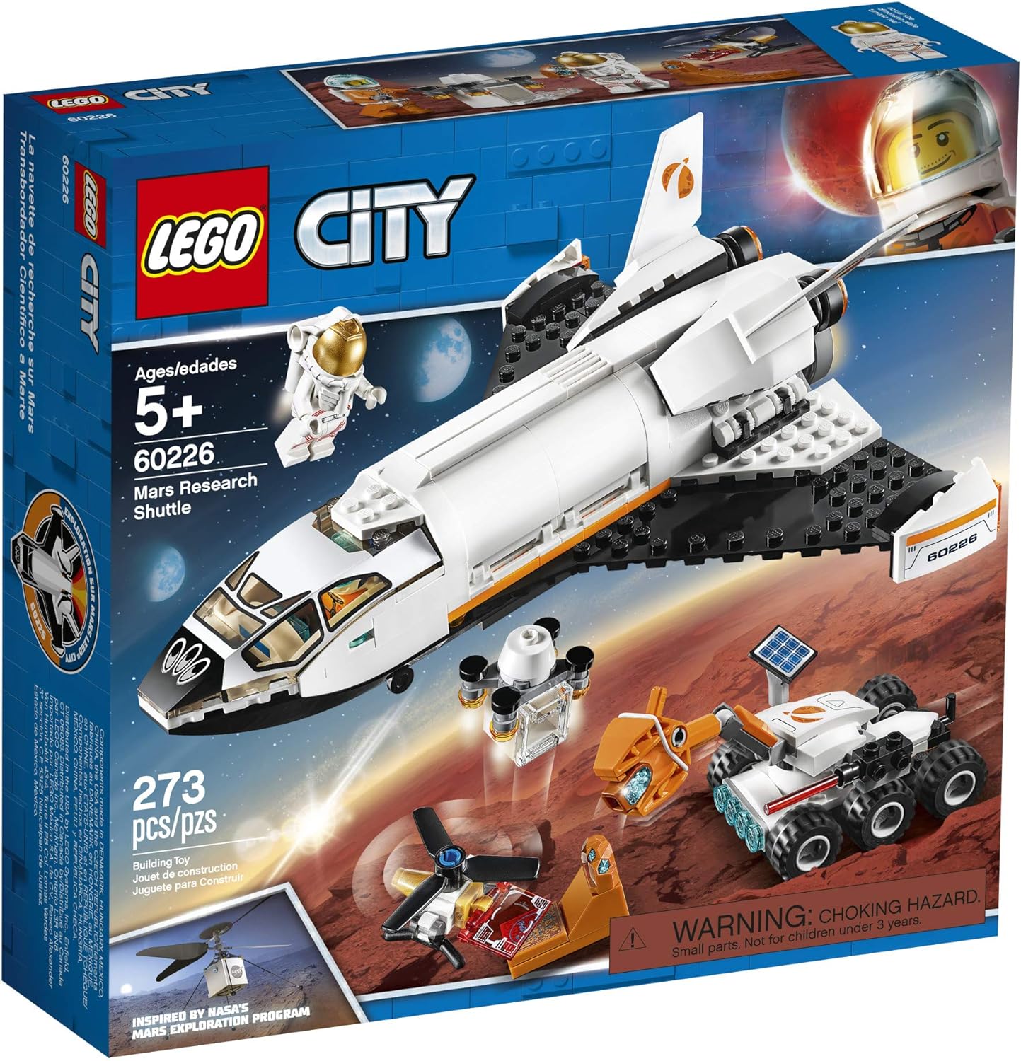 LEGO City Space Mars Research Shuttle 60226 Space Shuttle Toy Building Kit (273 Pieces) – 60226