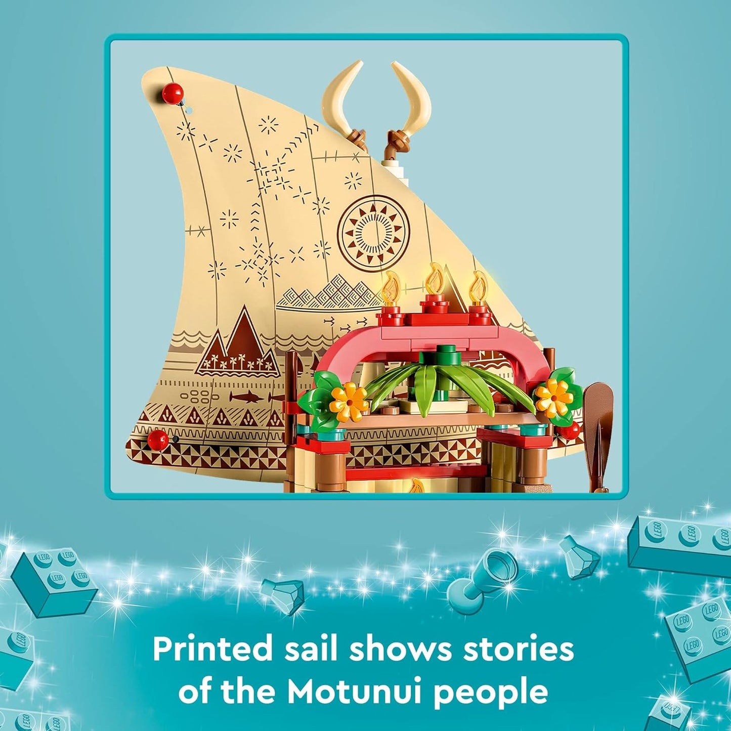 LEGO Disney Princess Moana's Wayfinding Boat Building Toy 43210 Disney Princess Toy Set with Moana and Sina Mini-Doll