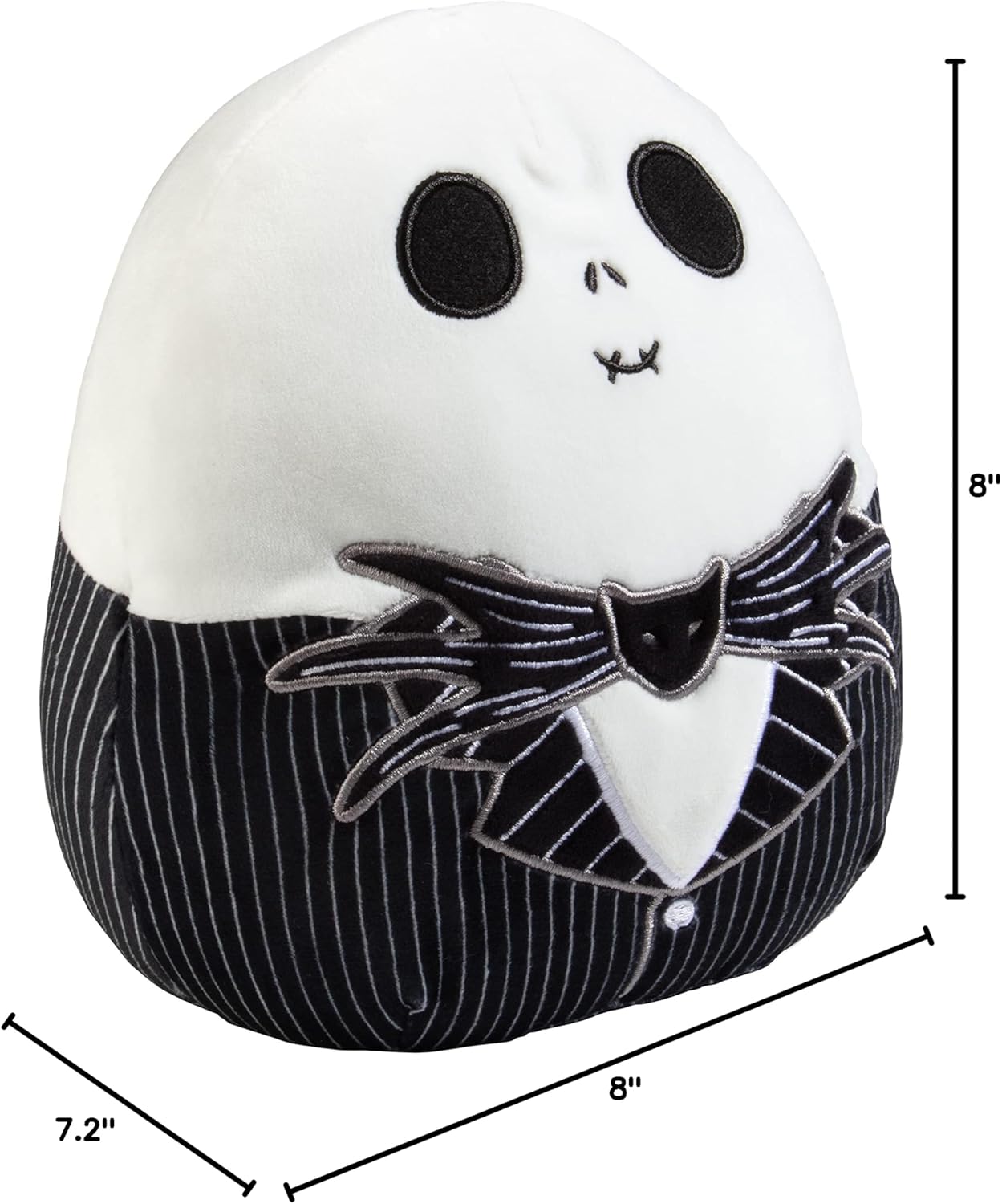 Squishmallows Original 8-Inch Jack Skellington - Nightmare Before Christmas - Official Jazwares Plush