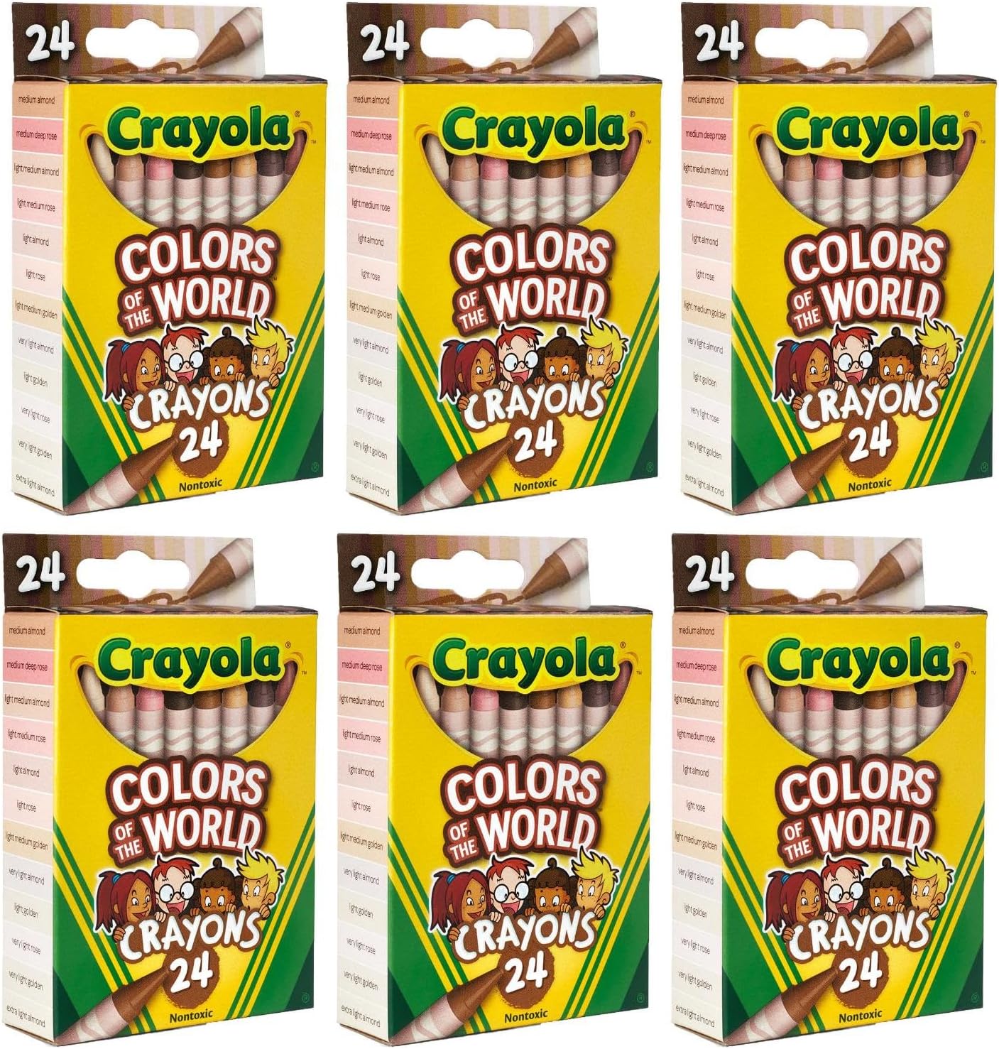 Crayola Bulk Crayon Set Colors of The World Multicultural Crayons School Supplies 6 Sets