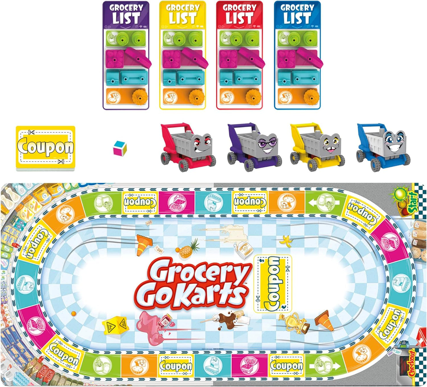 Hasbro Gaming Grocery Go Karts Board Game A" Fun Building Game for Preschoolers 4+ – 4
